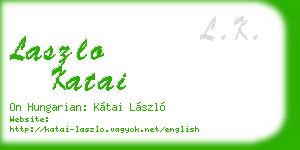laszlo katai business card